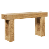 LITTLE TREE 63 Inches Long Console Table for Entryway, Sofa Table Behind Couch, Wooden Entry Table Foyer Hallway Table, Industrial Console Sofa Table for Living Room, Oak Color LITTLE TREE