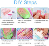 tigdtiu 6 Pack Inspirational Diamond Painting Kits for Adults-5D Diamond Art Kits for Adults Beginner, DIY Flower Full Drill Diamond Dots with Diamonds Picture Gem Art Crafts for Adult Decor 16x12 in tigdtiu