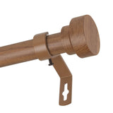 Rod Desyne W100-37-48W3 1" Bonnet Faux Wood Single Curtain Rod, 48-84 inch, Chestnut Rod Desyne