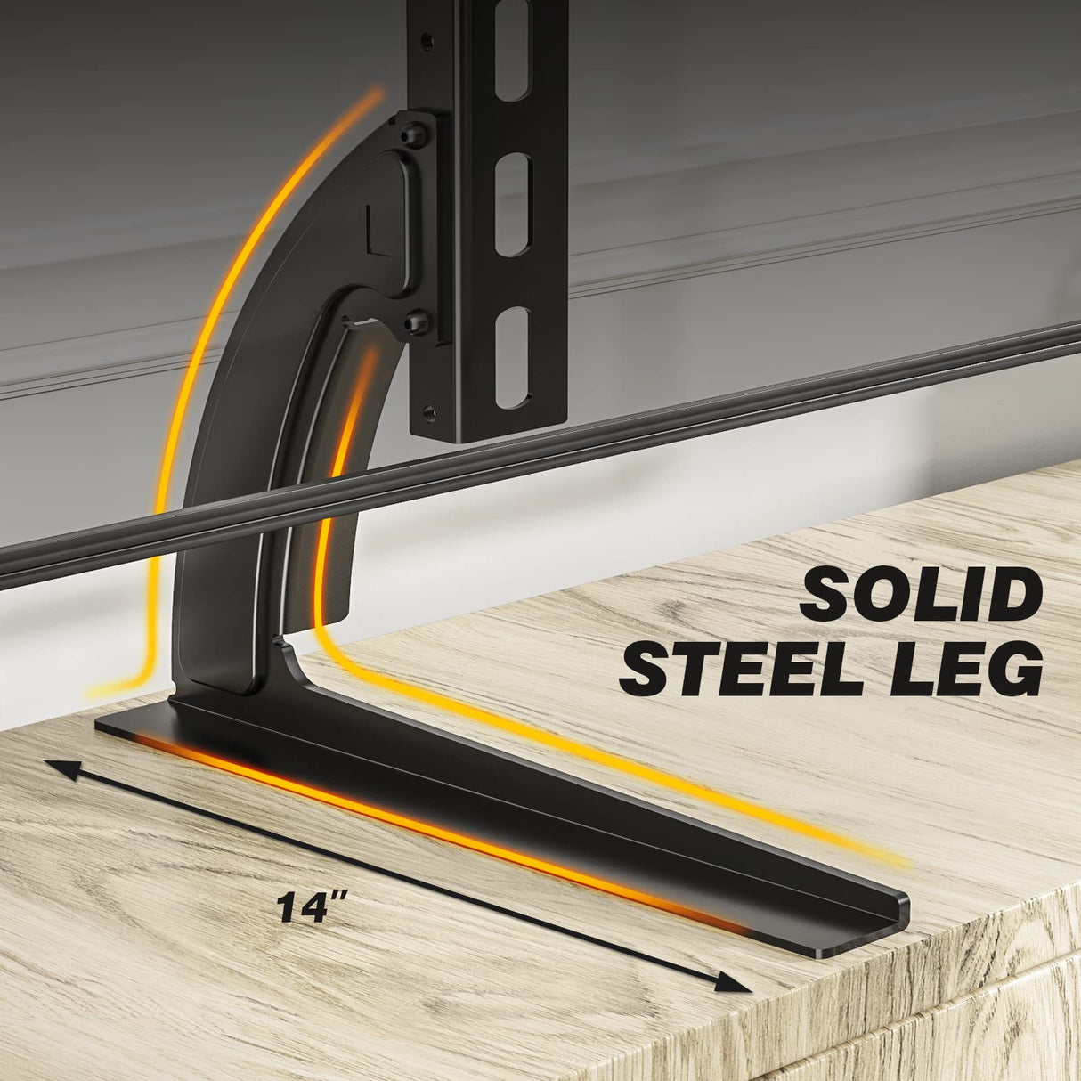 5Rcom TV Stand Mount, Universal TV Stand Tabletop for 22 to 65 inch Plasma LCD LED Flat Screen TVs, TV Legs, Holds up to 88lbs, Max VESA 800 x 500mm, Height Adjustable TV Base 5Rcom