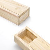 yarlung 16 Pack Unfinished Wood Box with Sliding Lid, Small Narrow Pencil Box Rectangular Keepsake Case Small Gift Boxes for Art Hobbies, DIY Craft, Jewelry Necklace Storage yarlung