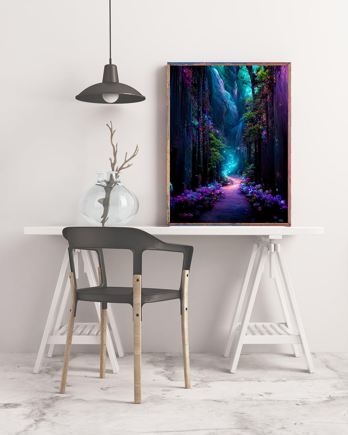 KINPLUB Landscape 5D Diamond Painting Kits for Adults, Tree Cross Diamond Art Kits for Beginners, DIY Full Round Drill Paint by Diamonds, Home Wall Decor 12 x 16 Inch KINPLUB