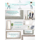 Naomi Home Farmhouse Full-Length Mirror with Wood Frame – Rustic 66"x32" Large Floor Mirror, Elegant Full Body Standing or Wall Mirror, Rustic Wood Mirror Full Length for Bedroom, Warm Grey Finish Naomi Home