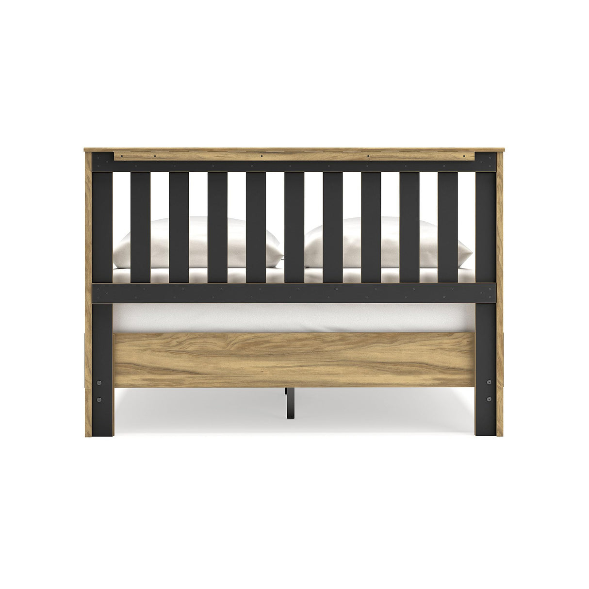 Signature Design by Ashley Bermacy Farmhouse Panel Headboard with Vertical Slat Design, Queen, Light Brown Signature Design by Ashley