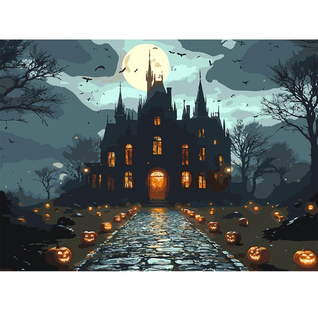 TONGZONGFU Halloween Paint by Numbers Kit for Adults,Large Paint by Numbers Kit for Adults Canvas Easy Paint by Number Kit for Adult Beginner Painting by Bumbers for Adult - 16x20 Inch TONGZONGFU
