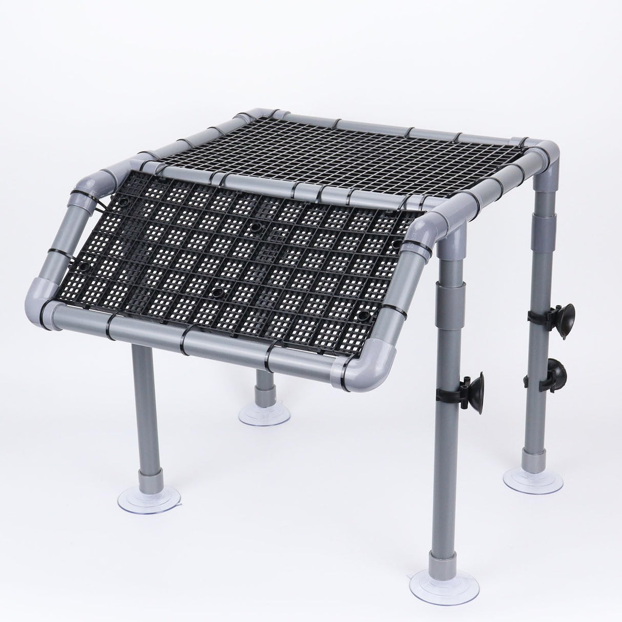 MLONDHSU Large Turtle Basking Platform, Standing Turtle Dock, DIY Basking Platform for Aquatic Turtles, Turtle Tank Accessories(Grey and Black) MLONDHSU