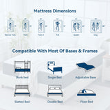 TERISTE 6 Inch Twin Mattress Breathable Gel-Memory Foam Plus Pillowtop Mattress for Kids Adults Single Bed, Cool and Skin-Friendly, Fiberglass Free, Mattress in a Box, CertiPUR-US® Certified TERISTE