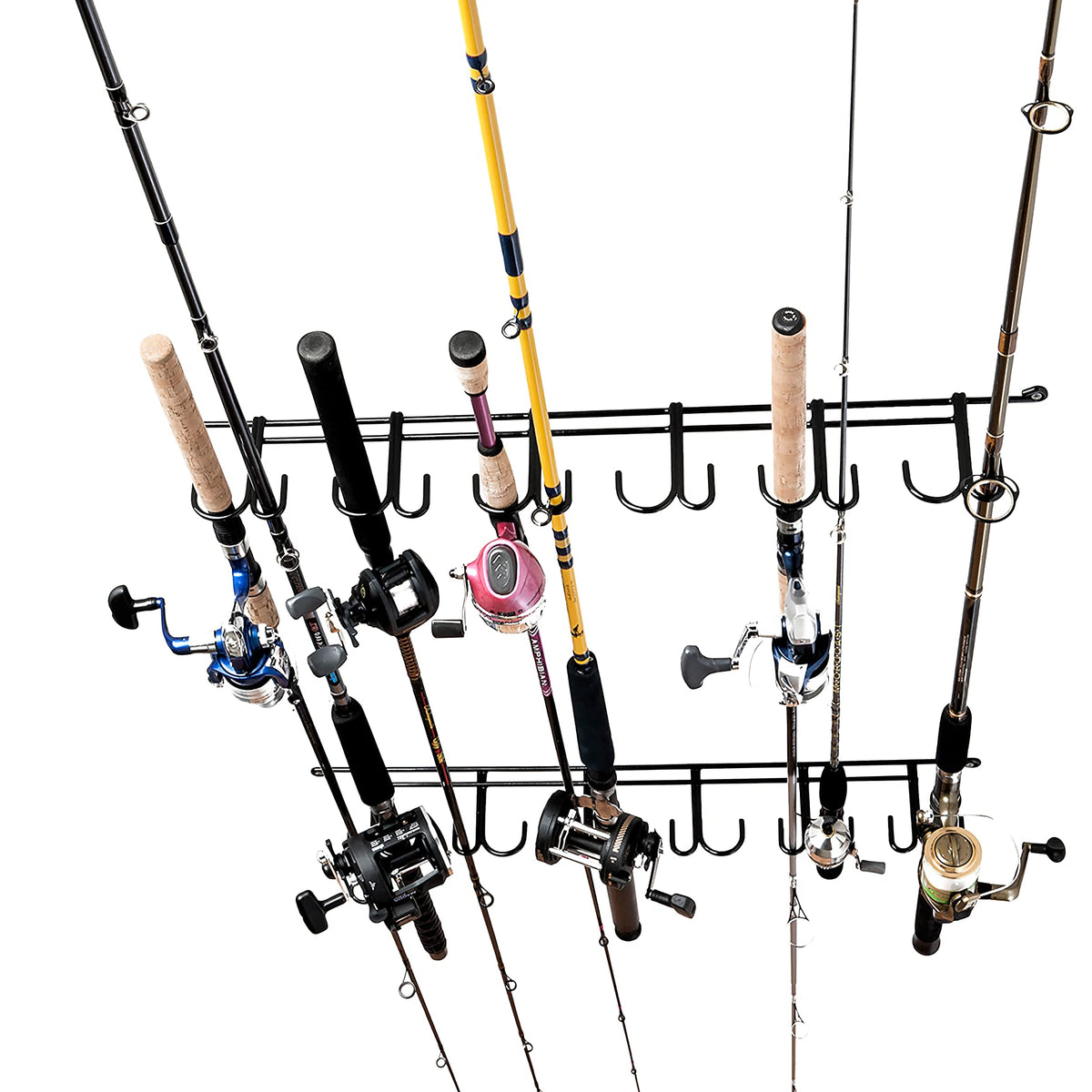 Rack'em 7009 Overhead 12-Rod Fishing Rod Rack, Pack of 1 – WoodArtSupply