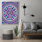 JFYHAB Mandala Diamond Painting Kits for Adults,5D Rhinestone Diamond Art Kits for Adults Kids Beginner,DIY Flowers Round Full Drill Diamond Painting Kit Arts Craft for Home Wall Decor 12X16inch JFYHAB