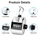 Decymis 2 Pack Clicker Counter, Metal Hand Tally Counter Clicker, 4 Digit Mechanical Palm Click Counter for Counting Numbers, Coaching, Sports Events Decymis