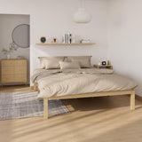 Bamboo Bed Frame Queen Size Wood Platform Bedframe Solid Stable with Non-Slip Slats Support Tall Bed No Box Spring Needed Heavy Duty Easy Assembly Noise Free Nature bambooflow