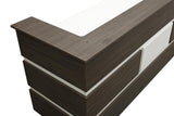 Mares 87" Wood Office Reception Desk Counter & Drawers w/Telescopic Rails & Chrome Handles | Cable Grommet Holes | Option to Add Logo | Front Table Furniture Nail Hair Beauty Salon Spa Restaurant Casa Mare