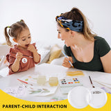 Happizza 1.97 Inch Button Maker DIY Clear Button Pins 50 Pack, Acrylic Button Making Kit, Make Your Own Buttons, Picture Photo Buttons for School Crafts Supplies, Blank Button Pins with Round Paper Happizza