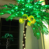 Tybeeu 7ft Lighted Palm Tree with Glowing Coconuts - Dimmable, UL Certified, Waterproof - Ideal for Indoor and Outdoor Decoration TYBEEU