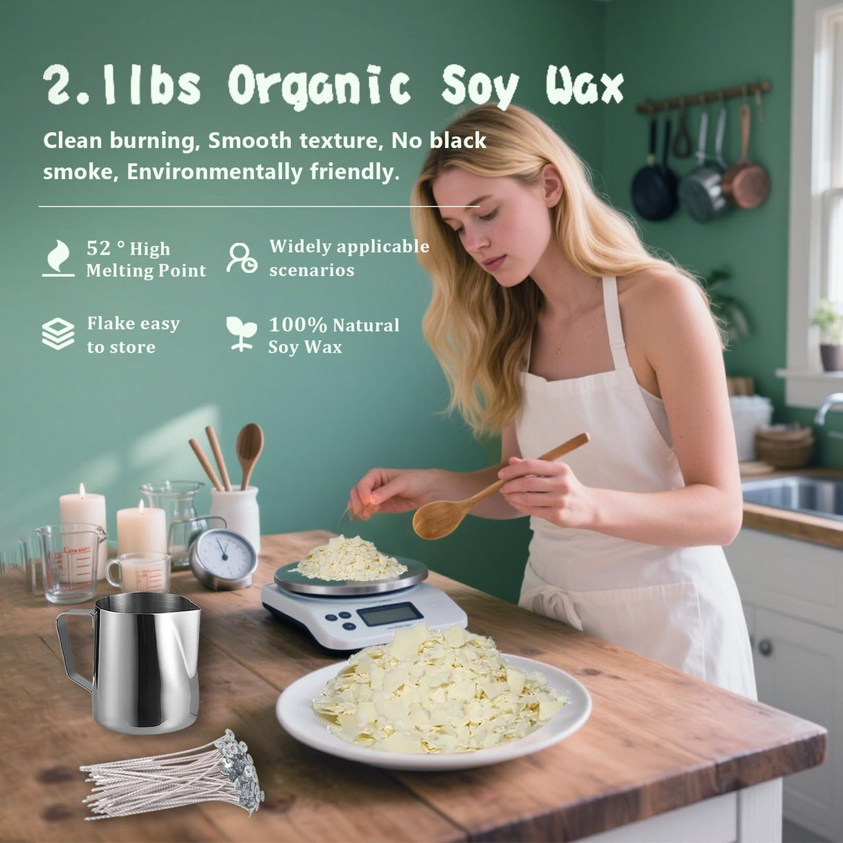 FAIRYELF Complete Candle Making Kit with Wax Melter, DIY Candle Craft Tools for Adults, Candle Art & Craft Kit Candle Making Supplies with Melting Pot, Soy Wax, Dyes Etc - Starter Candle Making Kit FAIRYELF