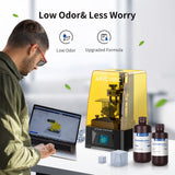 ANYCUBIC Upgraded Standard 3D Printer Resin, 405nm SLA Fast UV-Curing Resin, High Precision & Rapid Photopolymer for 8K Capable LCD/DLP/SLA 3D Printing (Clear, 1000g) ANYCUBIC