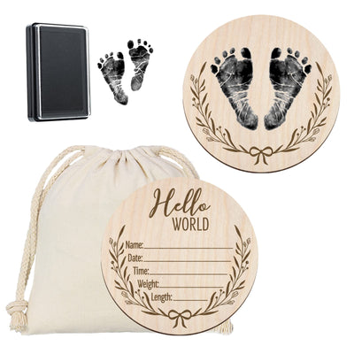 Mayyi Newborn Birth Announcement Sign,Personalized Baby Announcement, Custom Engraved Wooden Baby Name Sign, Newborn Photo Props, Hello World Newborn