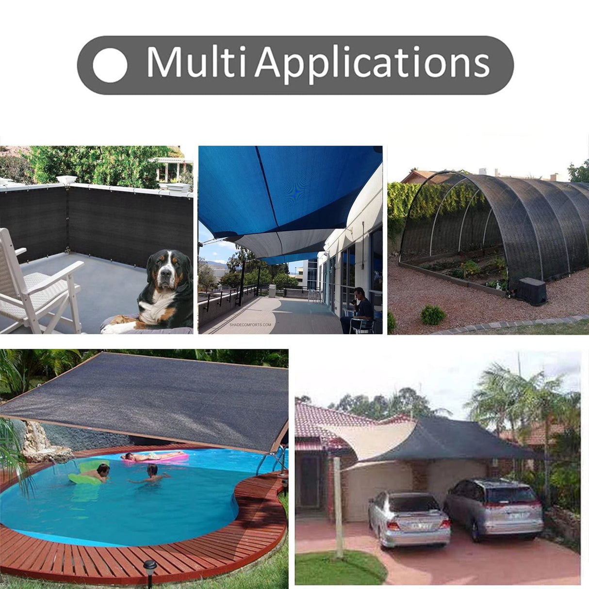 Shade Cloth Garden Shade Mesh Netting with Grommets Outdoor Sun Shade Cover for Pergola Patio Plants Greenhouse Chicken Coop Black 90% Shading Rate(6X8FT) ZOZIJIU