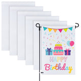 KUUQA 6Pcs Blank Garden Flags, 11.6Inch x 17.5Inch Double Sided Garden Flags White Outdoor Yard Flags for Patio Garden Yard Outdoor Home Decorations KUUQA