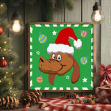 askkqtx 4 Pack Framed Paint by Numbers Kit for Kids - with Wooden Easel, Christmas Paint by Numbers Kit for Kids Ages 4-8-12, DIY Christmas Paint by Numbers with Frame for Home Wall Decor 8x8 Inch askkqtx