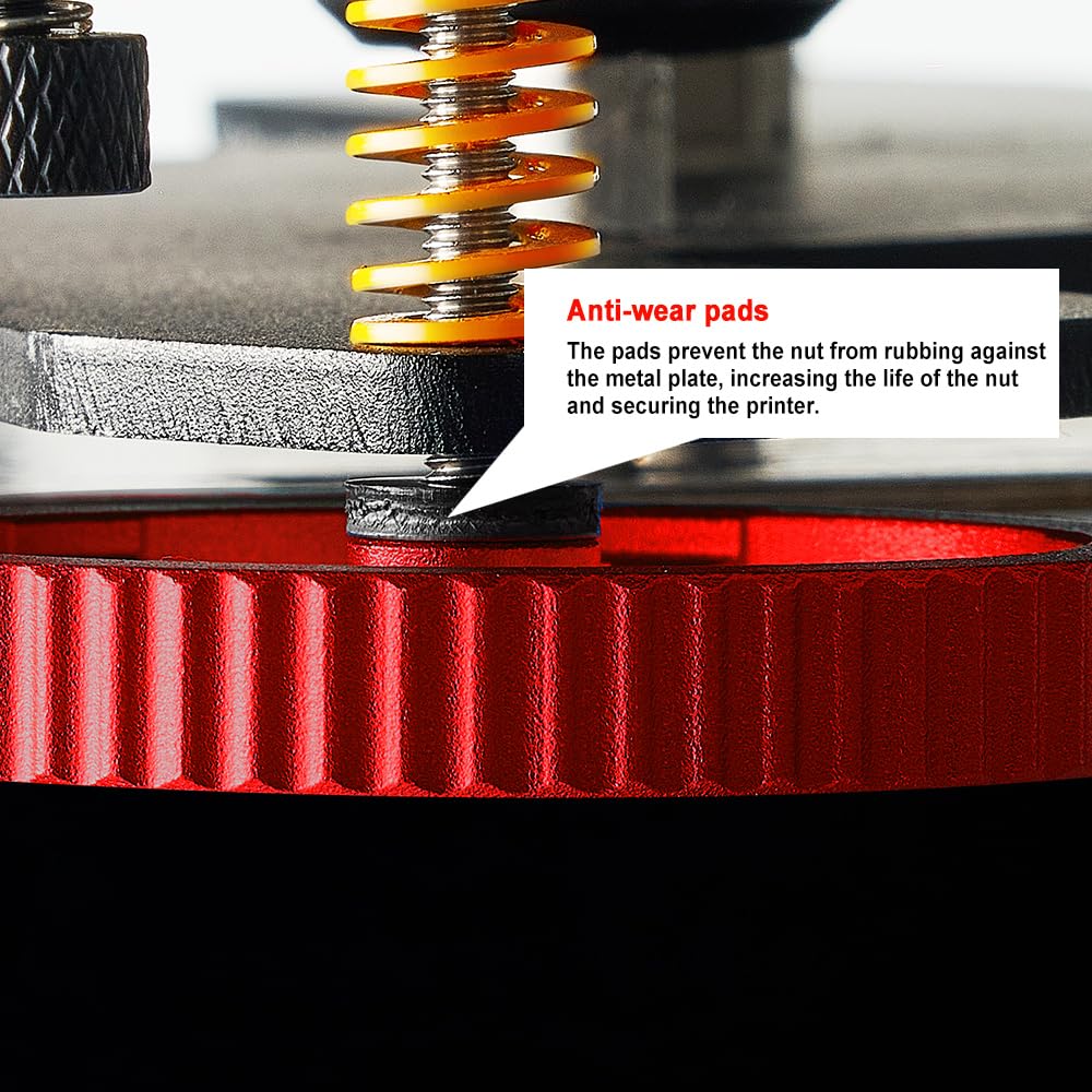 5Aplusreprap Heatbed Leveling 4Pcs Aluminum Hand Twist Leveling Nut with 4Pcs Hot Bed Die Springs for Ender 3/Ender 3 Pro, Ender 5/Ender 5 Plus/Ender 5 Pro, CR-10, CR10S/CR 10S Pro 3D Printer SAPLUSREPRAP