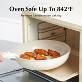 Redchef Ceramic Pots and Pans Set Non Stick, Nonstick Kitchen Cookware Sets, Non Toxic Pots and Pans Set Non Stick, PFAS PFOA & PTFE Free, Detachable Handle Pots and Pans 5 Piece, RV Cookware Redchef