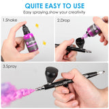 Airbrush Paint - 44 Colors with 4 Thinner Airbrush Paint Set 1fl oz, Leather & Shoe Air Brush Paint Kit Water Based for Artists Beginners Hobbyist rhinowisdom