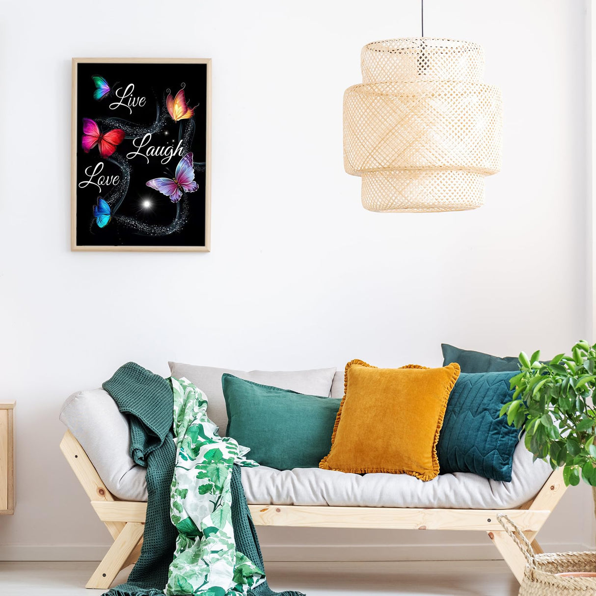 Clabby Diamond Kits for Adults and Beginners Drill Diamond DIY Butterfly Rhinestone 5D Painting for Christmas Home Wall Decor Xmas Present Clabby