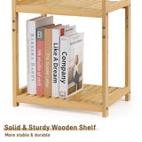 smusei Side Table Set of 2 End Tables Living Room for Small Spaces Farmhouse Bedside Table for Bedroom Guest Room Office, Bamboo smusei