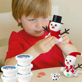GYGOT 6 Pack Christmas Crafts for Kids,Build a Snowman Kit,Christmas Stocking Stuffers for Girls, Boys,Modeling Clay DIY for Holiday Activities GYGOT
