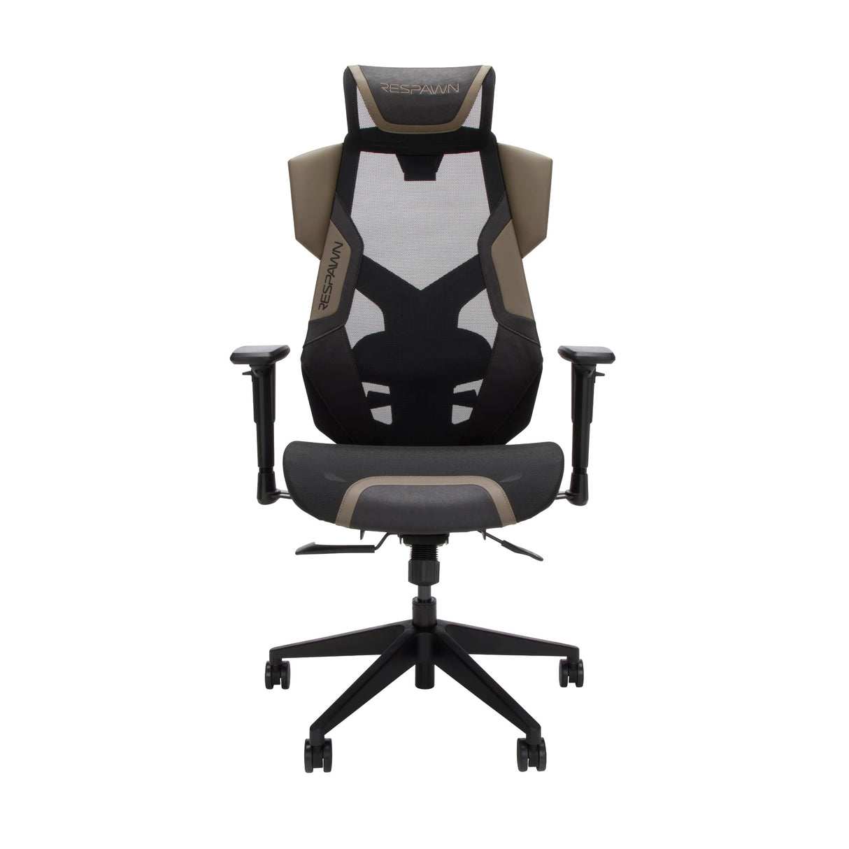 RESPAWN FLEXX Mesh Gaming Chair with Lumbar Support, Ergonomic Gaming Chair with Recline/Tilt Tension Controls, Adjustable Arms, 300lb Max Weight with Wheels for Computer/Desk/Office - Brown RESPAWN