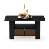 Furinno Andrey Coffee Table with Bin Drawer, Americano/Medium Brown, Small Non-Lift Top Furinno