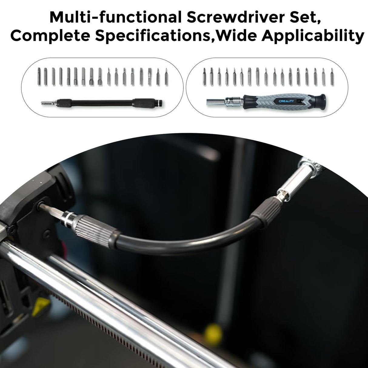 Creality Official 3D Printer Tools Kit, 74 Pieces in 1 Assembly/Removal/Finishing/Filament Cutting Tool with Nozzle Cleaning Kit Needle Nose Plier Screwdriver Kit Tool Storage Bag Comgrow