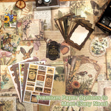 icceemee Scrapbooking Supplies Kit,Green Garden Scrapbooking Kit for Bullet Junk Journaling, Stationery, A6 Grid Notebook, Floral DIY Note-Taking Supplies, Birthday Craft Gift for Teen Girls icceemee