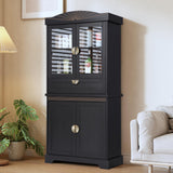 Janmer Home 67" Tall Kitchen Storage Cabinet, Farmhouse Pantry Cabinet with Doors, Drawer and Adjustable Shelves, Freestanding Cupboard Wood Pantry for Kitchen, Dining Room Bathroom (Retro, Black) Janmer Home