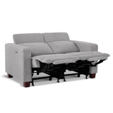 MCombo 62.2'' Wall Hugger Power Loveseat Recliner Sofa with Adjustable Headrest and USB & Type C Dual Charge Ports for Living Room, Office (Fabric, HL198M1) (Grey) MCombo