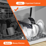 VEVOR Pan and Pot Rack, Expandable Pull Out Under Cabinet Organizer, Cookie Sheet Baking Pans tray Organization, Adjustable Wire Dividers, Steel Lid Holder for Kitchen Cabinet & Pantry Storage, 11.7"W VEVOR