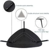 Oval Coffee Table Mid Century Modern Small Wood Coffee Tables Chic Triangle Design for Home Office Farmhouse Furniture Easy Assembly,Black Walnut 38.5" PHOENANCEE