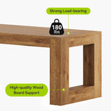 LITTLE TREE 63" L Shaped Executive Desk with Storage, Farmhouse Home Office Desk with 2-Tier Cabinets and Shelves, Large Wooden Computer Table Business Furniture Workstation Set, Brown LITTLE TREE