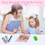 NANZHOO Diamond Art Kits for Kids, 6 Pack 5D Cartoon Diamond Painting Kits for Adults Beginner, Cute Animals DIY Big Gem Art Arts and Crafts for Kid Mosaic Kits for Gift Home Wall Decoration 6X6 inch NANZHOO