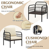 Tangkula 3 Pieces Patio Wicker Furniture Set, Outdoor Conversation Bistro Set with Cushioned Chairs and Tempered Glass Coffee Table, Modern Rattan Chair Set for Porch, Balcony, Lawn (Mix Brown-Beige) Tangkula