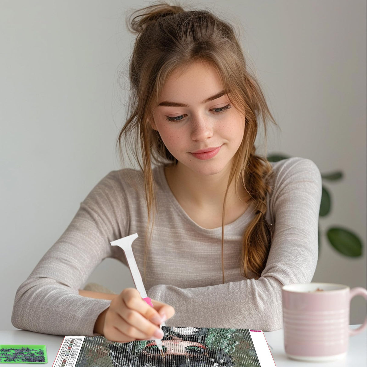 SENQAO Gothic Diamond Painting Kits for Adults, Scary Doll Diamond Art Paintings Kit for Beginners, 5D Full Drill Diamand Art Kits, Gem Art Crafts for Adults Wall Decor 12x16inch SENQAO