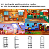 6-Wire Shelving Metal Storage Rack Shelves, Standing Storage Shelf Units for Laundry Bathroom Kitchen Pantry Closet(Black) Soywey