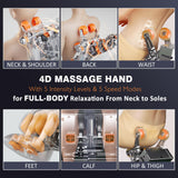 4D Zero Gravity Massage Chair with Deep Tissue Knead & Body Scan - 55" SL-Track Full Body Shiatsu Massage Recliner with Heating, 36 Airbags & Voice Control - 18 Auto Modes & 11 Techniques (Black) RlxwizRevi