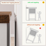 Whalefall Visual Console Table with Power Outlets, 46" Farmhouse Entryway Table with Storage, Narrow Long Sofa Table with LED Light for Living Room, Hallway, Behind Couch Whalefall