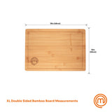 MasterChef Bamboo Cutting Board for Meat, Butcher Block Countertop, Large Chopping Board Wood 18" x 12", Natural, Organic & Food Safe Surface, Reversible Wooden Cutting Board with Juice Groove MasterChef
