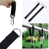 SquEqu 2 Pack Tree Swing Straps Hanging Kit 50cm 400lbs Heavy Duty Belt with Safer Lock Snap Hook Clip Carabiner Connector for Hammock Punching Bag Swings Chair Seat Gym Bar Handle Cable Outdoor SquEqu