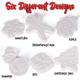 ArtCreativity Christmas Ceramic Painting Kit for Kids - 6 Ceramic Figures, 2 Paint Sets, and 2 Brushes - DIY Christmas Painting Crafts for Toddlers 3 4 5 6 7 8 - Kids’ Paint Activity Set ArtCreativity