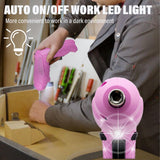 Electric Screwdriver Pink Power Drill Set for Women, 47-In-1 Screwdriver and Drill Set Rechargeable, Multifunctional Cordless 4V Electric Automatic Screwdriver Drill with Battery and Charger Home DIY Tsisixia