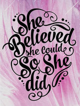UPABLUNSO Diamond Painting Inspirational Quotes She Believed She Could So She Did Kit for Adults Diamond Art Painting by Number Kits Gem Art Wall Home Decor 12x16 inch UPABLUNSO